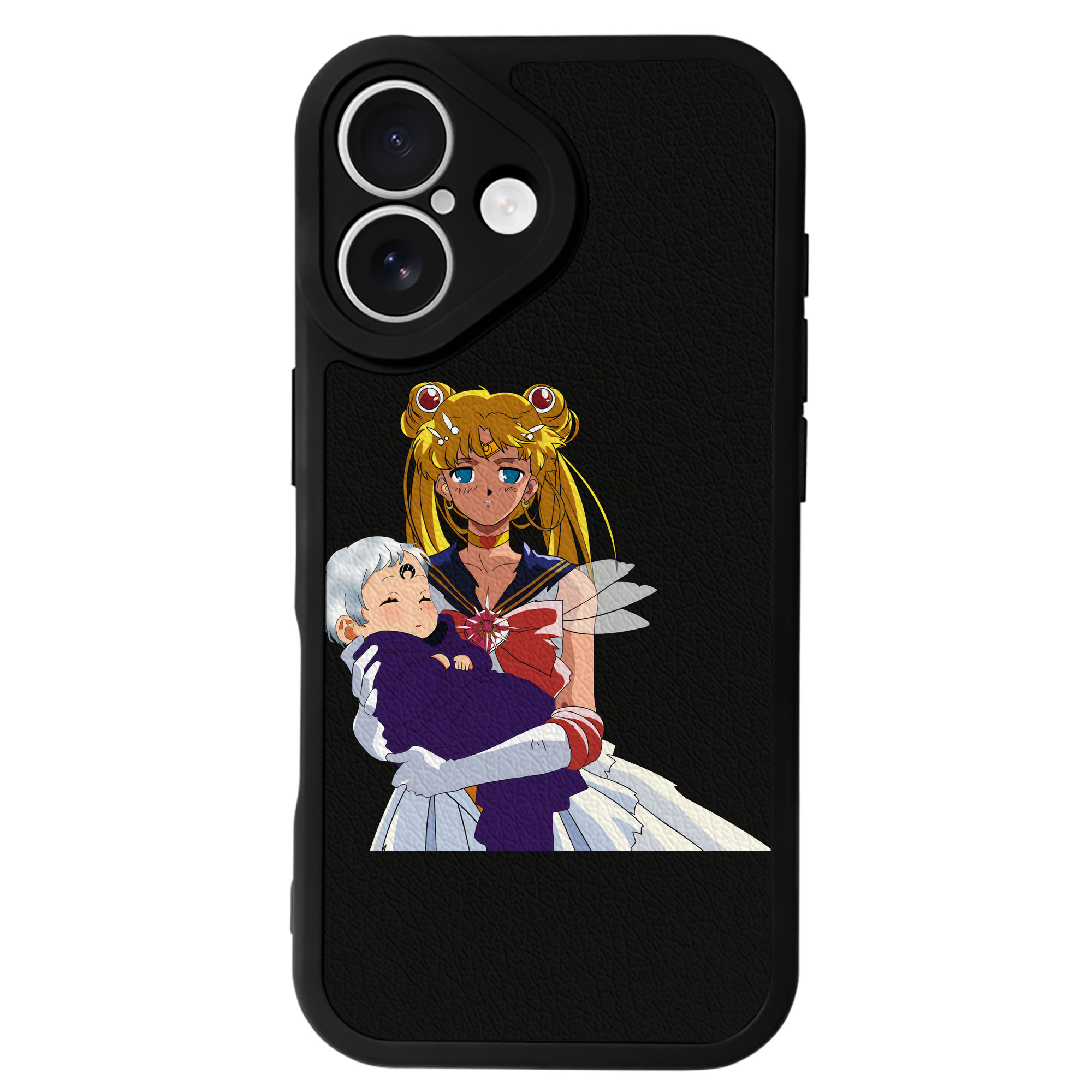 （画像用） 美少女戦士セーラームーン 月野 うさぎ つきの うさぎ Sailor Moon Tsukino Usagi 【iPhone 16シリーズ対応】シリコンスマホケース（レザー調） 材質：シリコン